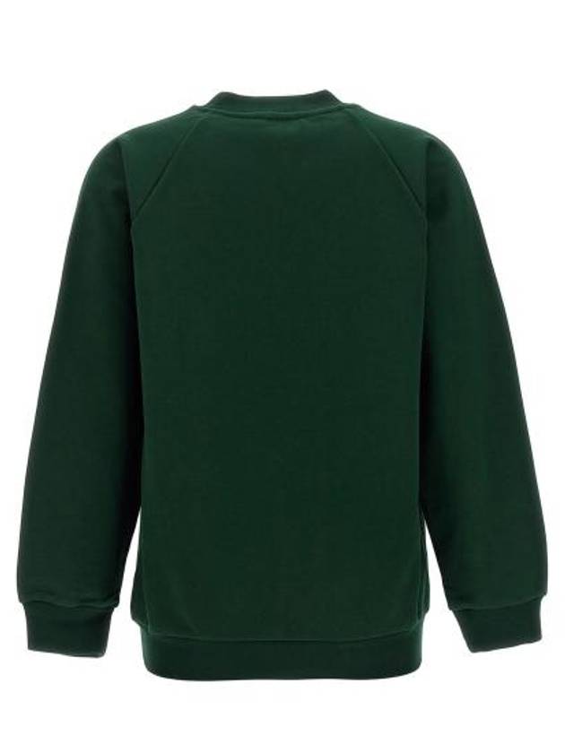 Logo Print Cotton Sweatshirt Dark Green - MARNI - BALAAN 3