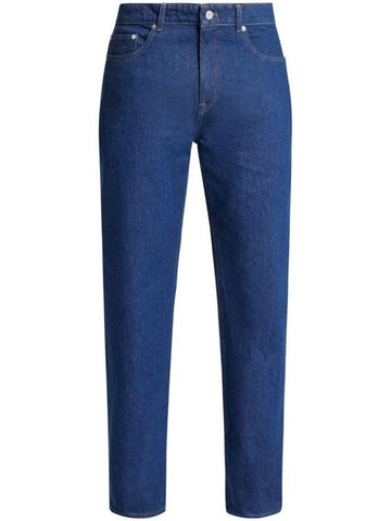 Mid Rise Straight Jeans Blue - LACOSTE - BALAAN 1