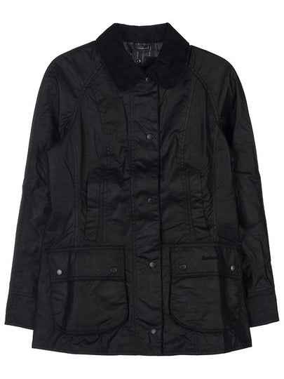 Beadnell Wax Zip-up Jacket Black - BARBOUR - BALAAN 2