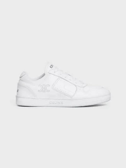 logo on leather low top sneakers white - CELINE - BALAAN 2