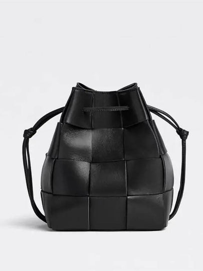 Intrecciato Cassette Small Bucket Bag Black - BOTTEGA VENETA - BALAAN 2