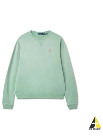 W Fleece Crew Neck Pullover Green - POLO RALPH LAUREN - BALAAN 1