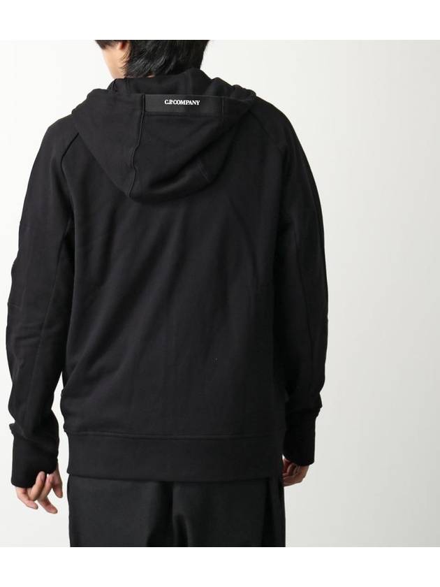 Diagonal Raised Fleece Hooded Jacket Black - CP COMPANY - BALAAN 3