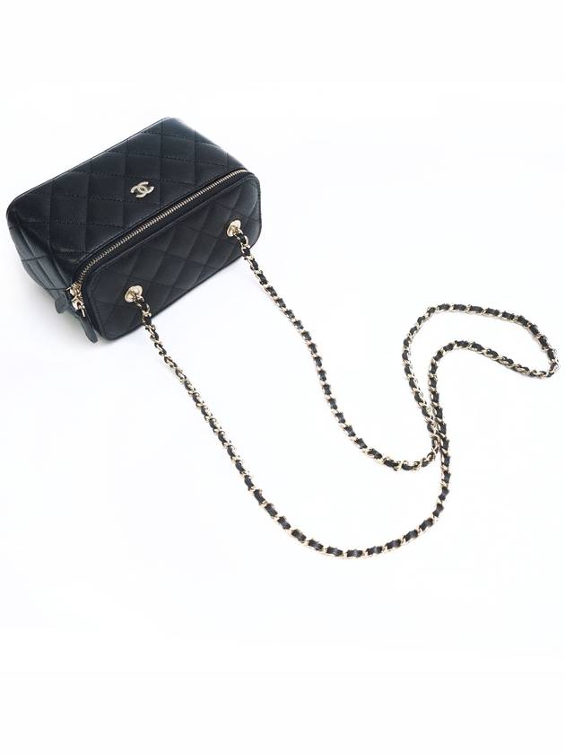 Classic Caviar Vanity Cross Bag Gold Plated Black - CHANEL - BALAAN 8