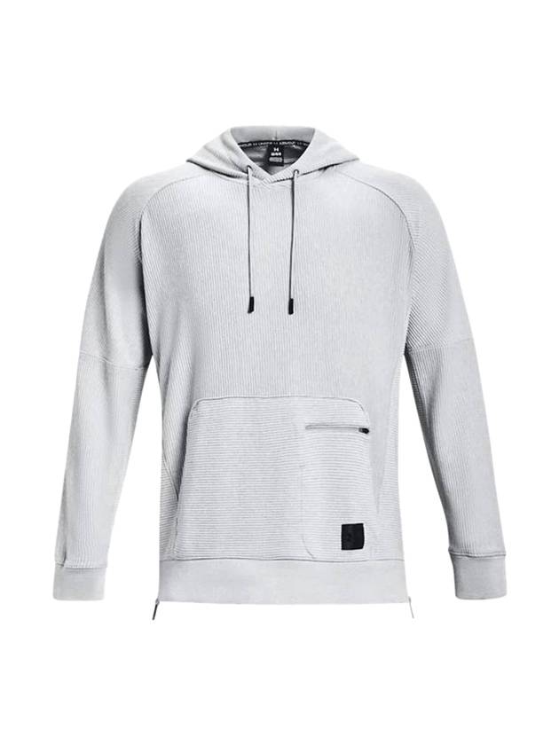 Men's UA Ottoman Fleece Hoodie Grey - UNDER ARMOUR - BALAAN 1