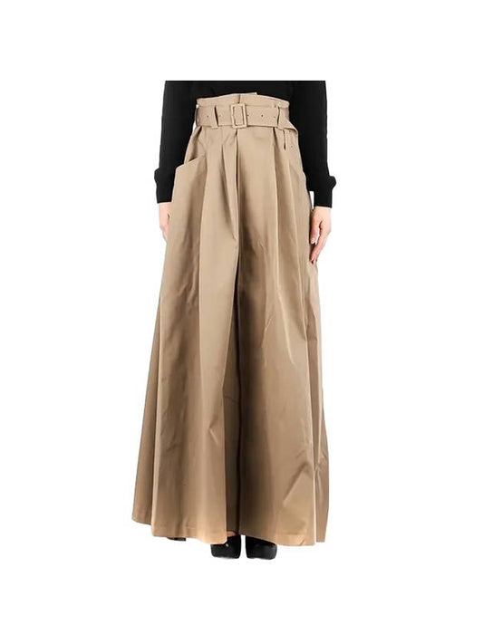 Flare Long A-line Skirt Beige - AMI - BALAAN 1