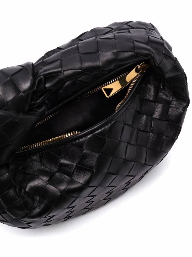 Jodie Intrecciato Small Tote Bag Black - BOTTEGA VENETA - BALAAN 4