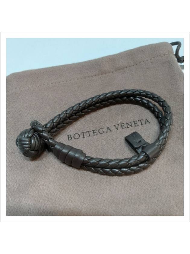 Intrecciato Double Line Bracelet Dark Brown - BOTTEGA VENETA - BALAAN 8