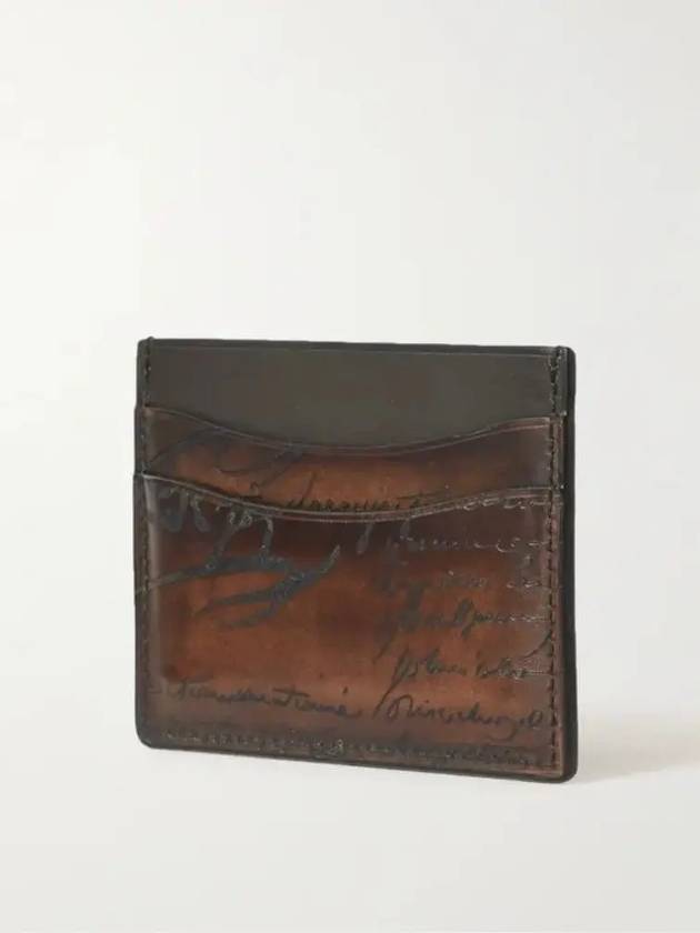Scritto Scritto Leather Card Holder Wallet Brown - BERLUTI - BALAAN 4