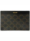 Card Holder in Triomphe Canvas and Calfskin Black - CELINE - BALAAN 2