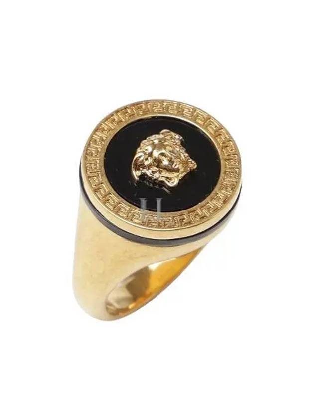 Men's Enamel Medusa Ring Gold - VERSACE - BALAAN 2