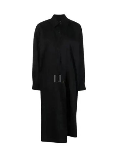 Straight collar twisted dress black - LEMAIRE - BALAAN 1