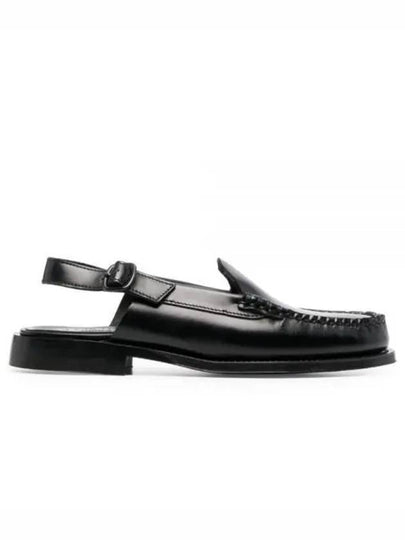 Slingback Leather Loafers Black - HEREU - BALAAN 2