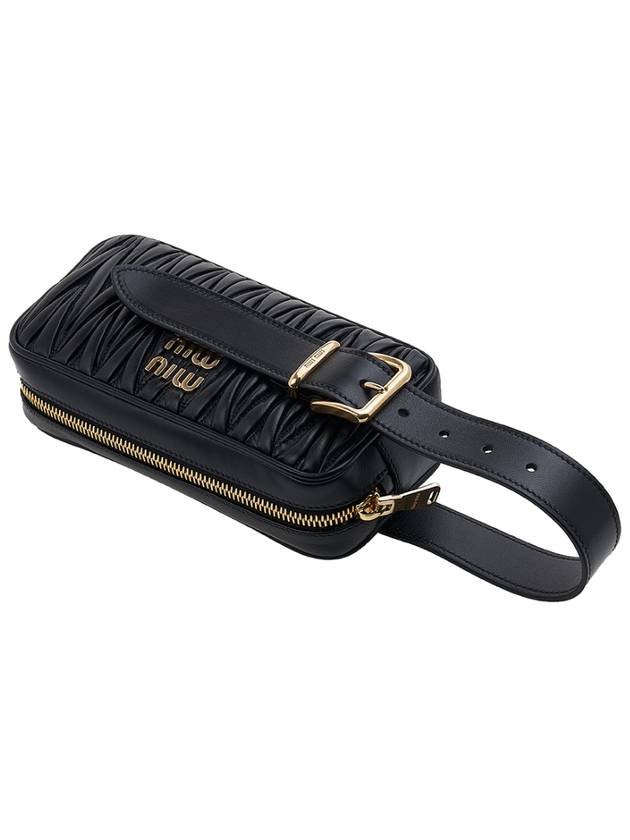 Matelasse Nappa Leather Clutch Bag Black - MIU MIU - BALAAN 5