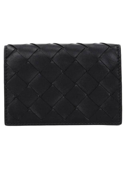 Intrecciato Flap Business Card Wallet Black - BOTTEGA VENETA - BALAAN 2