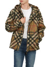 Layered Check Nylon Hooded Jacket Archive Beige - BURBERRY - BALAAN 7