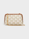 Triomphe Chain Clutch Bag White Tan - CELINE - BALAAN 5