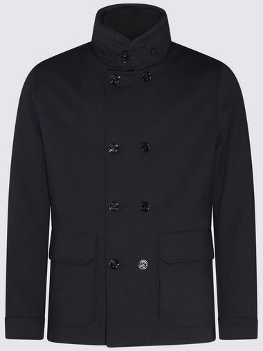 Moorer Dark Navy Viscose Coat - MOORER - BALAAN 1