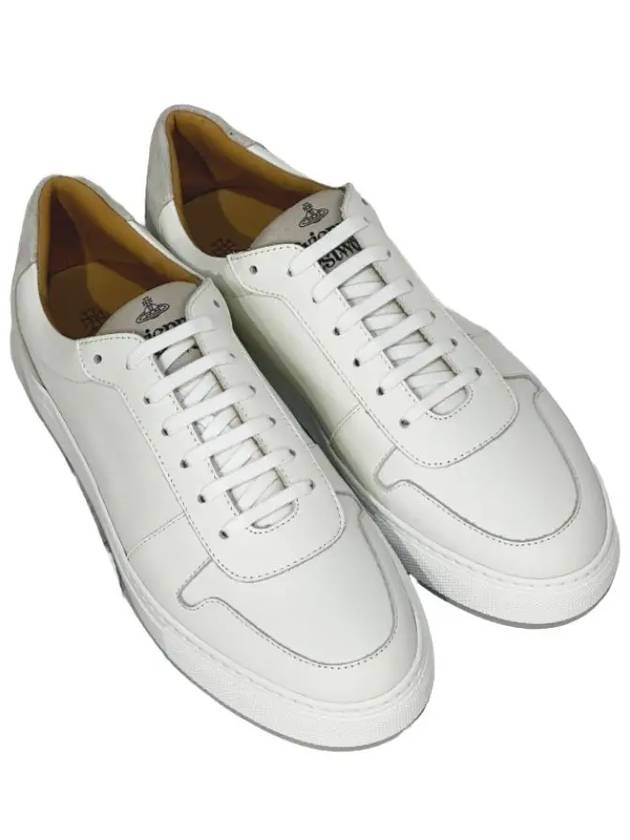 Classic ORB Logo Low Top Sneakers White - VIVIENNE WESTWOOD - BALAAN 3