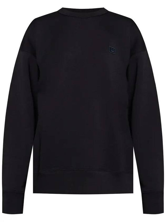 Face Patch Sweatshirt Black - ACNE STUDIOS - BALAAN 1