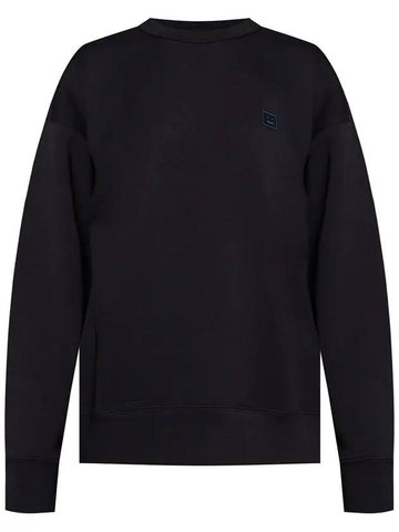 Face Patch Sweatshirt Black - ACNE STUDIOS - BALAAN 1