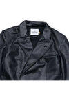 Men's Double Breasted Leather Jacket Black - HOUSE OF SUNNY - BALAAN 4