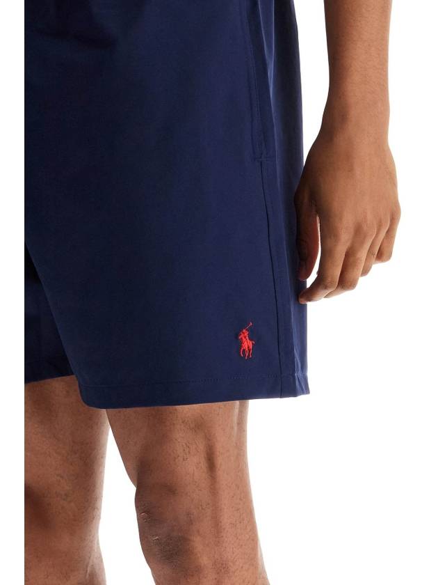 Embroidered Logo Drawstring Swim Shorts Navy - POLO RALPH LAUREN - BALAAN 5