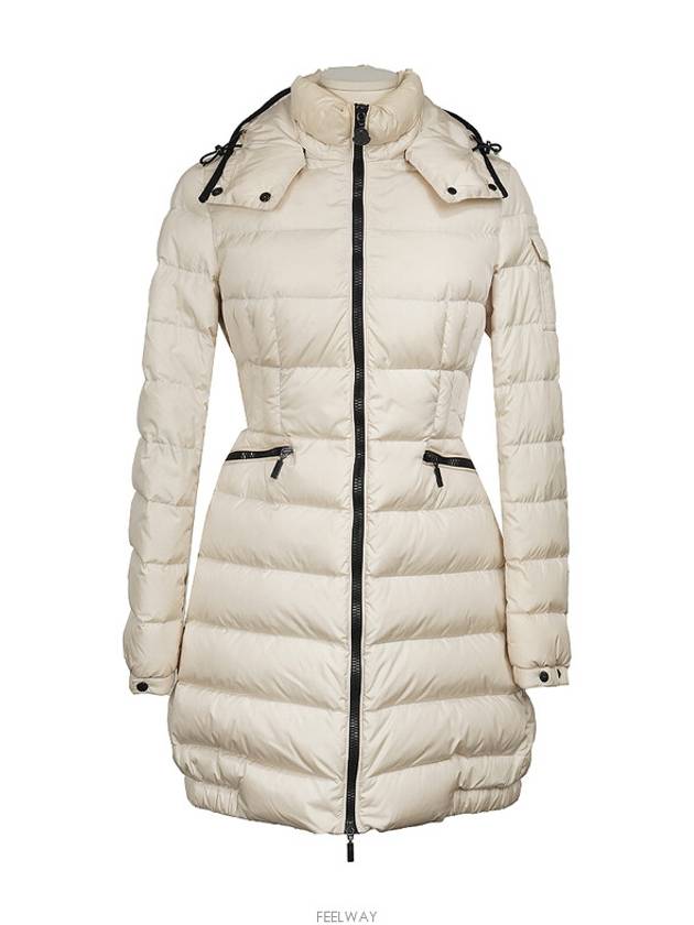 Moncler Charpal Hooded Long Down Jacket Ivory 1 74381 - MONCLER - BALAAN 1