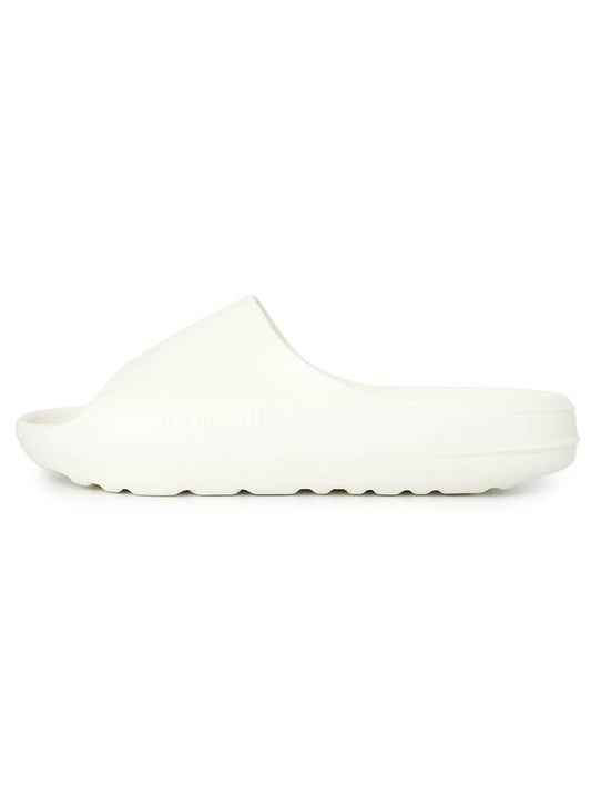 Men's Embossed Logo Flat Slippers White - REPRESENT - BALAAN 1