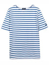 Levant Modern Striped Short Sleeve T-Shirt Blue - SAINT JAMES - BALAAN 2