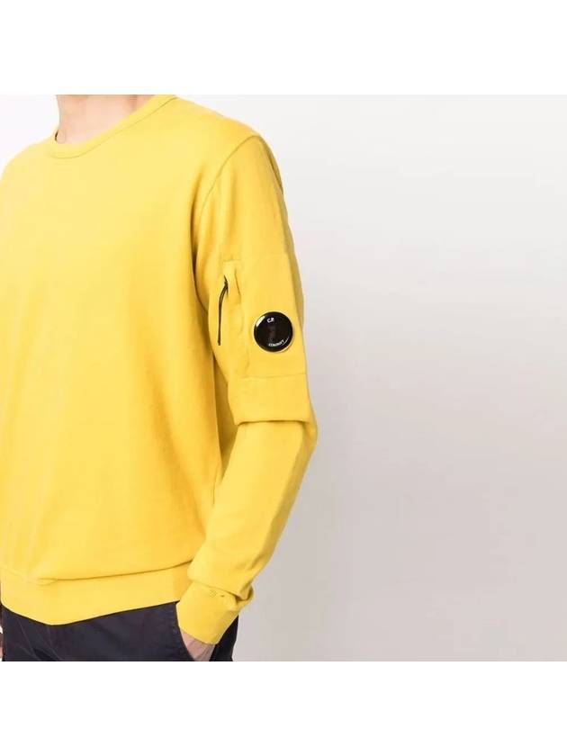 Men's Light Fleece Lens Wappen Sweatshirt Yellow - CP COMPANY - BALAAN 5