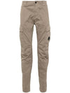 Stretch Sateen Ergonomic Lens Double Cargo Straight Pants Beige - CP COMPANY - BALAAN 2