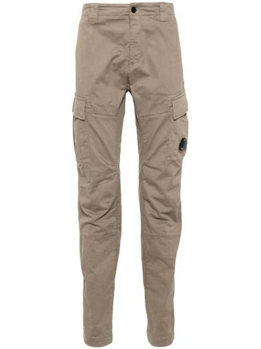 Stretch Sateen Ergonomic Lens Double Cargo Straight Pants Beige - CP COMPANY - BALAAN 1