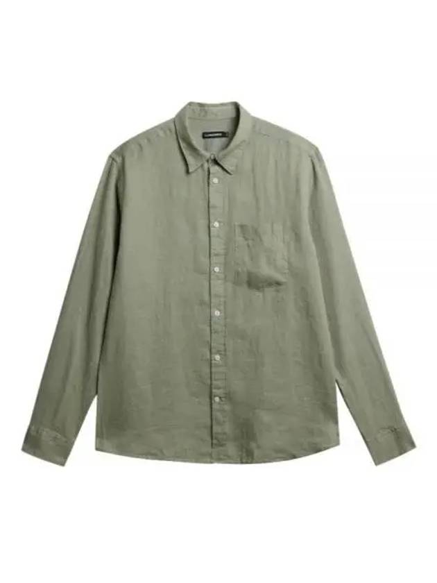 REG LS CLEAN LINEN SHIRT FMST10239 M311 Men's Regular Long Sleeve Clean Linen Shirt - J.LINDEBERG - BALAAN 2