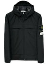 Wappen Patch Loft Soft Shell R Hoodie Jacket Black - STONE ISLAND - BALAAN.