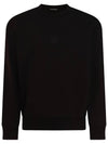 Stretch Fleece Crew Neck Sweatshirt Black - CP COMPANY - BALAAN 1