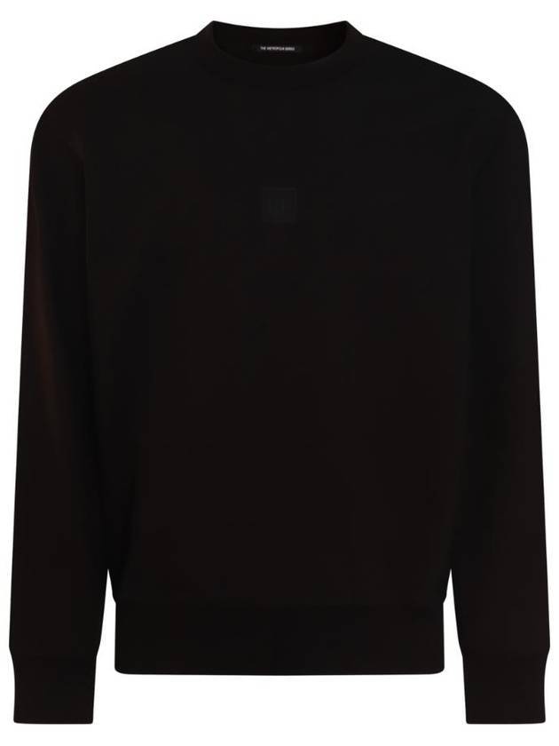 Stretch Fleece Crew Neck Sweatshirt Black - CP COMPANY - BALAAN 1