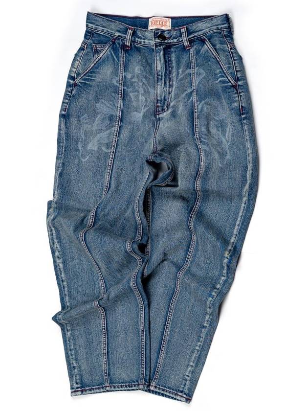 Men's I4SP01BL Koi Lake Laser Denim Pants Denim - IOEDLE - BALAAN 1