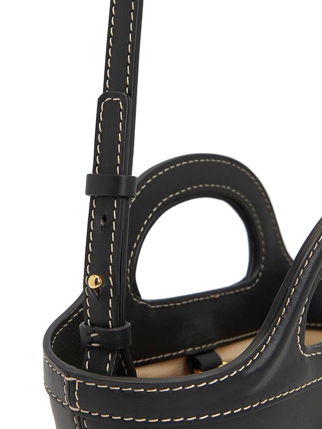 Tropicalia Micro Leather Tote Bag Black - MARNI - BALAAN 10