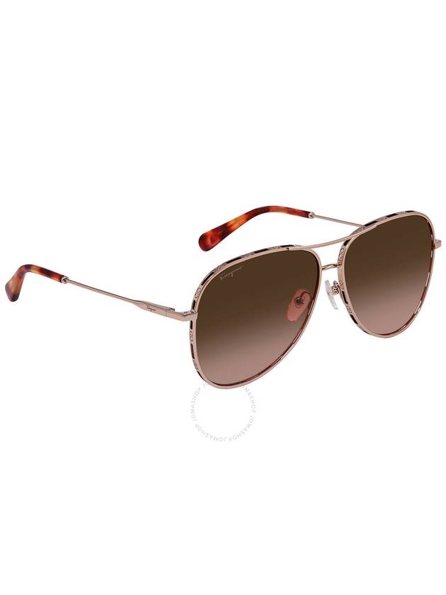 Eyewear Gradient Pilot Sunglasses Brown - SALVATORE FERRAGAMO - BALAAN 3