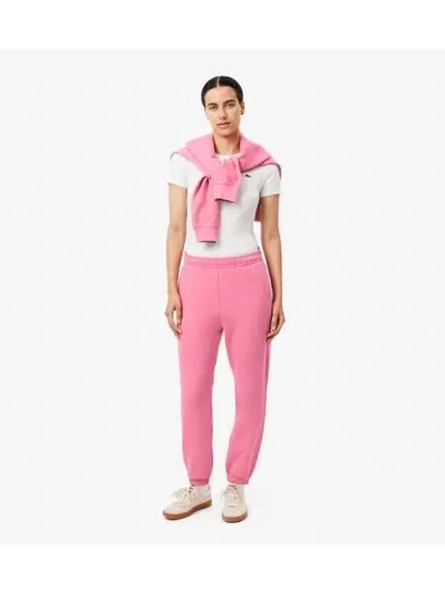 Women's Double Face Pique Track Pants Deep Pink - LACOSTE - BALAAN 2