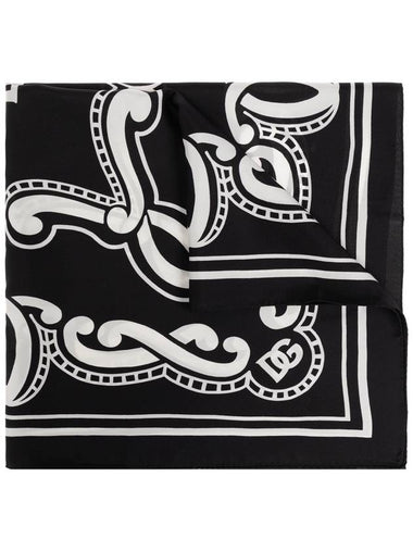 Dolce & Gabbana Silk Scarf, Men's, Black - DOLCE&GABBANA - BALAAN 1