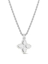 LV Flower Studs Pendant Necklace Silver - LOUIS VUITTON - BALAAN 3