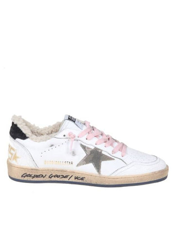 Ball Star Fur Low Top Sneakers White Black - GOLDEN GOOSE - BALAAN 1