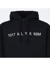 Logo Cotton Blend Hoodie Black - 1017 ALYX 9SM - BALAAN 5