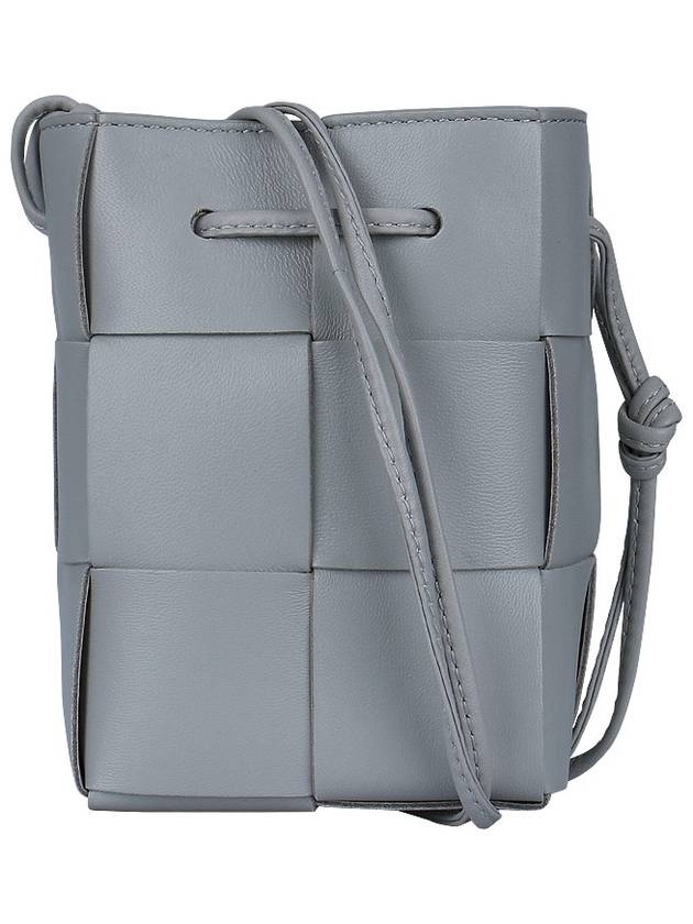 Intrecciato Cassette Small Bucket Bag Grey - BOTTEGA VENETA - BALAAN 2