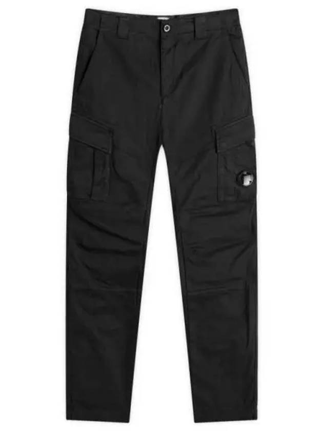 Stretch Sateen Ergonomic Lens Double Cargo Straight Pants Black - CP COMPANY - BALAAN 2