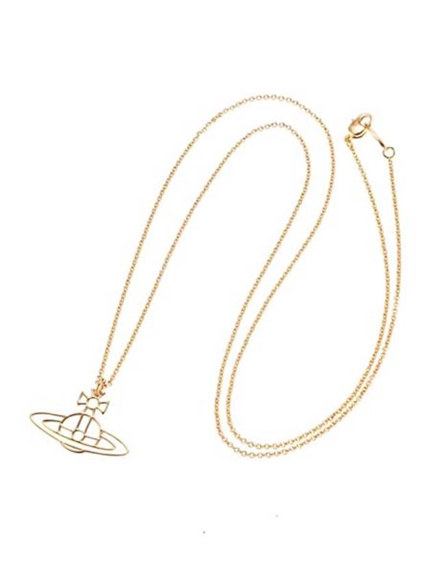 Thin Lines Flat ORB Necklace Gold - VIVIENNE WESTWOOD - BALAAN 4