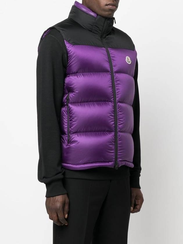 Ophrys Logo Patch Nylon Padded Vest Purple - MONCLER - BALAAN 5