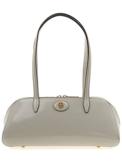 Robinson Small Leather Shoulder Bag Grey - TORY BURCH - BALAAN 2